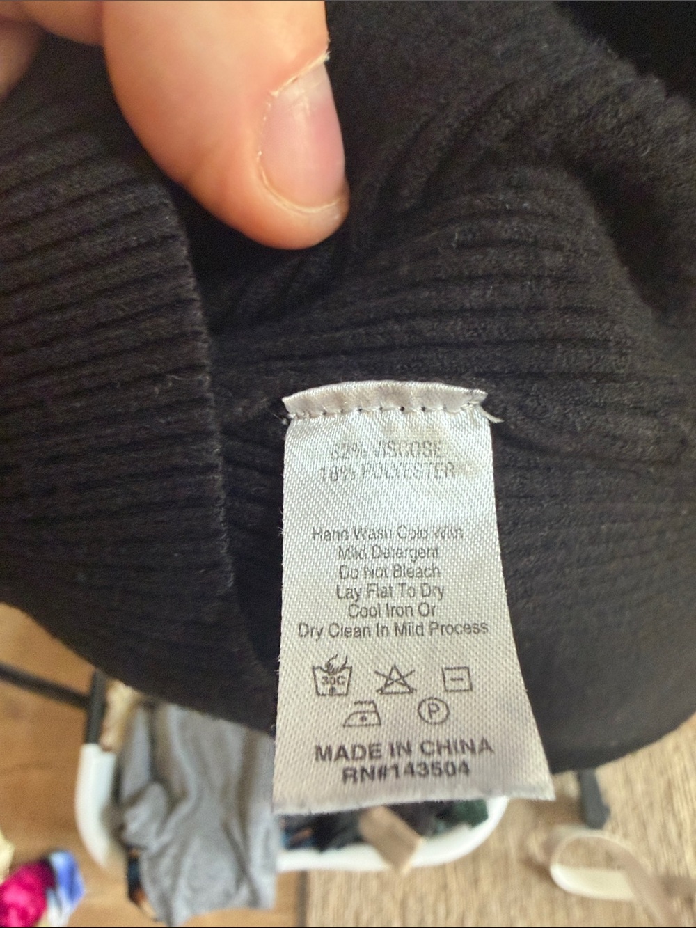 Marie Oliver Black Ribbed Short Sleeve Top - Picture 3 of 3